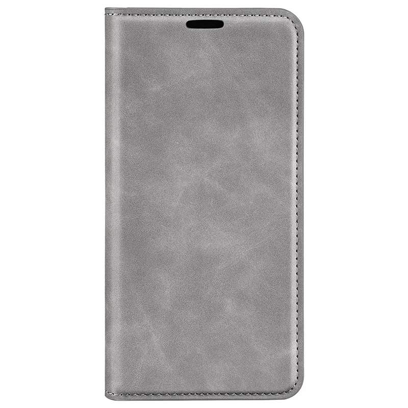 For Honor 200 Pro 5G Case Skin-Touch PU Leather Wallet Flip Phone Cover - Grey
