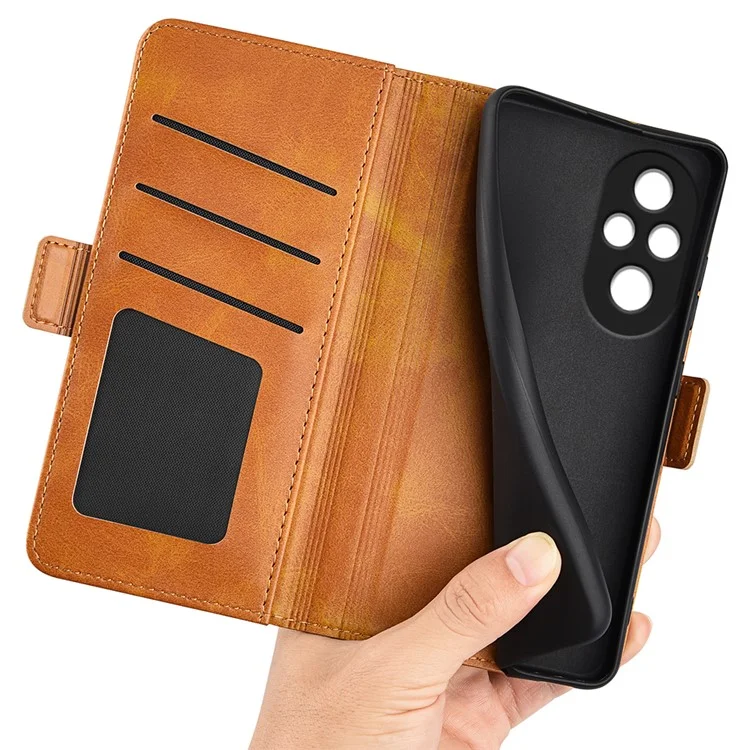 For Honor 200 Pro 5G Case Wallet Leather Folio Flip Phone Cover - Yellow
