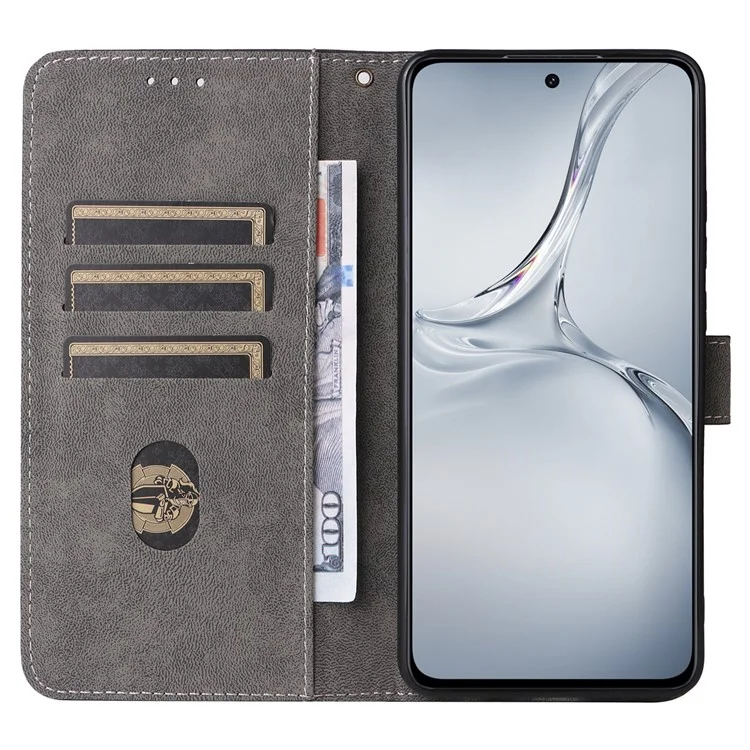 For OnePlus Nord CE4 Lite 5G / Oppo K12x 5G (China) Case PU Leather RFID Blocking Phone Cover - Black