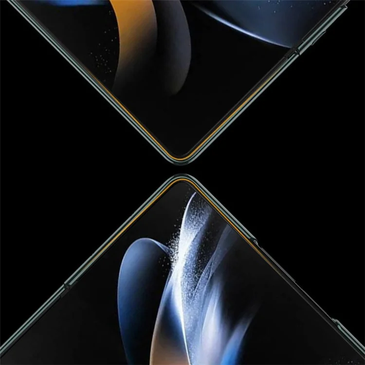 GKK для Samsung Galaxy Z Fold4 5G Электрохромный прозрачный чехол для телефона с точным вырезом Чехол из ПК с закалённым стеклянным экраном - прозрачный