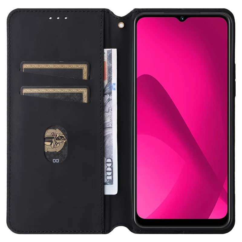 For T-Mobile REVVL 7 / T Phone 2 5G Case Leather Wallet Phone Cover Magnetic Closing - Brown