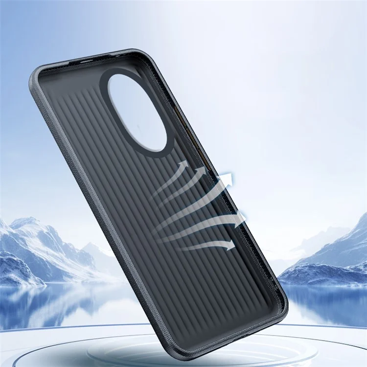 Для Honor 200 Pro 5G Metal Lens Frame Phone Case Wholesale Phone Cases PU Leather+TPU Shell - Черный
