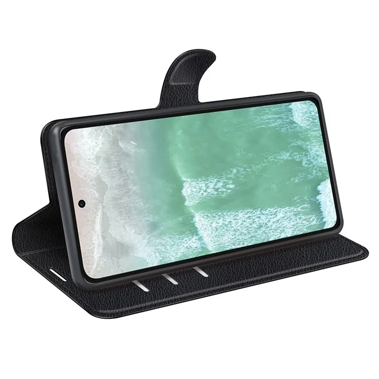 Per Oppo Reno11 F 5G Case Litchi Texture PU Leather Phone Cover - Nero