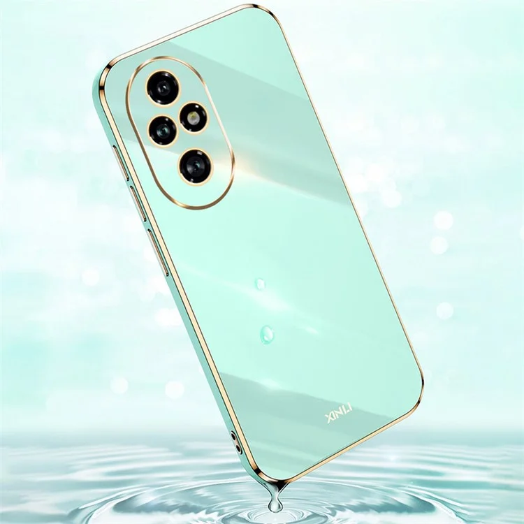 XINLI For Honor 200 Pro 5G Case Soft TPU Electroplating Protective Phone Cover - Ciano