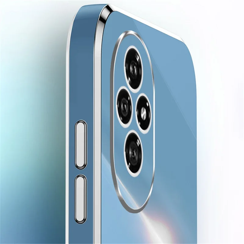 XINLI For Honor 200 5G Funda con Soporte de Anillo Electrochapado Suave de TPU - Cian