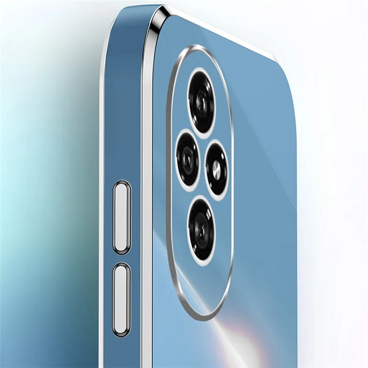 XINLI For Honor 200 5G Capa de TPU Celular Borda Dourada Eletrolítica - Ciano