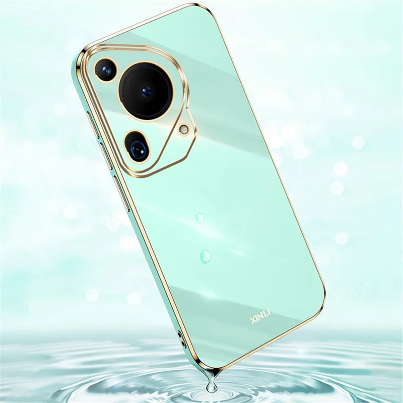 XINLI For Huawei Pura 70 Ultra Case Anti-Scratch Electroplating TPU Phone Cover - Cyan