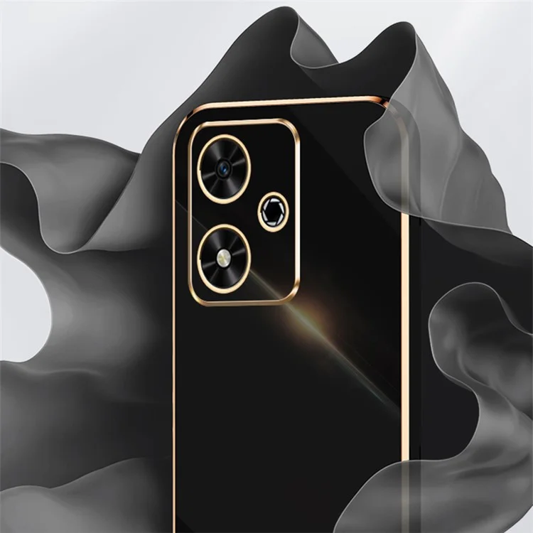 CAPA XINLI FOR HONOR PLAY 50 TPU SOFT PHONE COVER ELETROPLATE BORDA DOURADA - CIANO