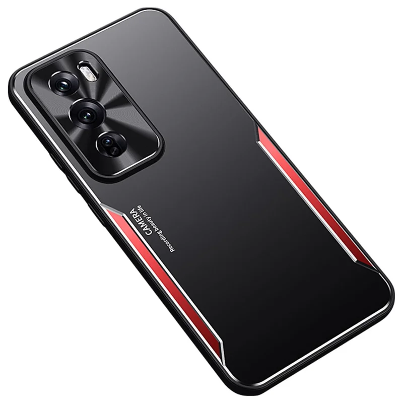 For Oppo Reno12 5G (China) Phone Case Aluminum Alloy + TPU Shockproof Phone Cover - Red