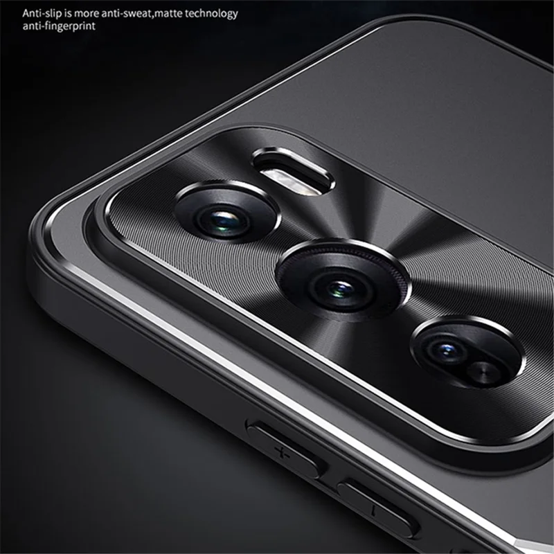 For Oppo Reno12 5G (China) Phone Case Aluminum Alloy + TPU Shockproof Phone Cover - Red