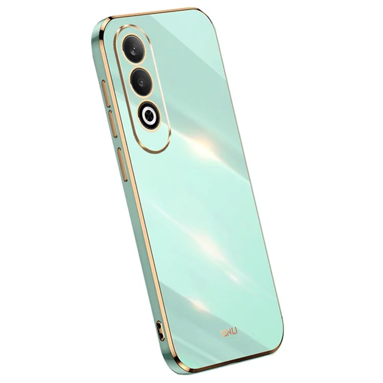 XINLI Para Caso Oppo K12 Borda Eletrolítica Resistente a Choques Capa de Telefone TPU - Azul-esverdeado