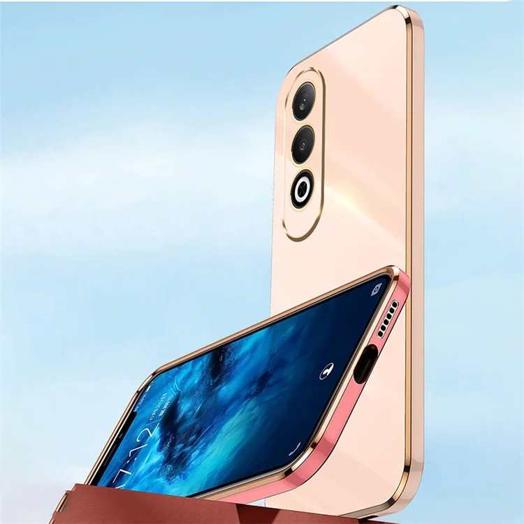 XINLI Para Caso Oppo K12 Borda Eletrolítica Resistente a Choques Capa de Telefone TPU - Azul-esverdeado
