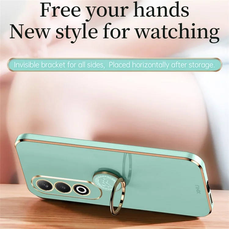 XINLI Para Oppo K12 Case TPU Capa de Telefone Suporte Anelar Rotativo - Ciano