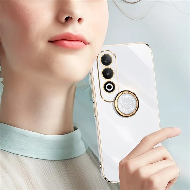 XINLI Para Oppo K12 Case TPU Capa de Telefone Suporte Anelar Rotativo - Ciano