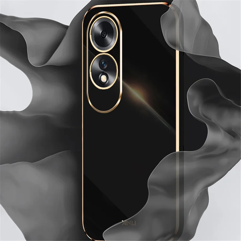 XINLI For Oppo A60 4G Case Soft TPU Electroplating Shockproof Phone Cover - White