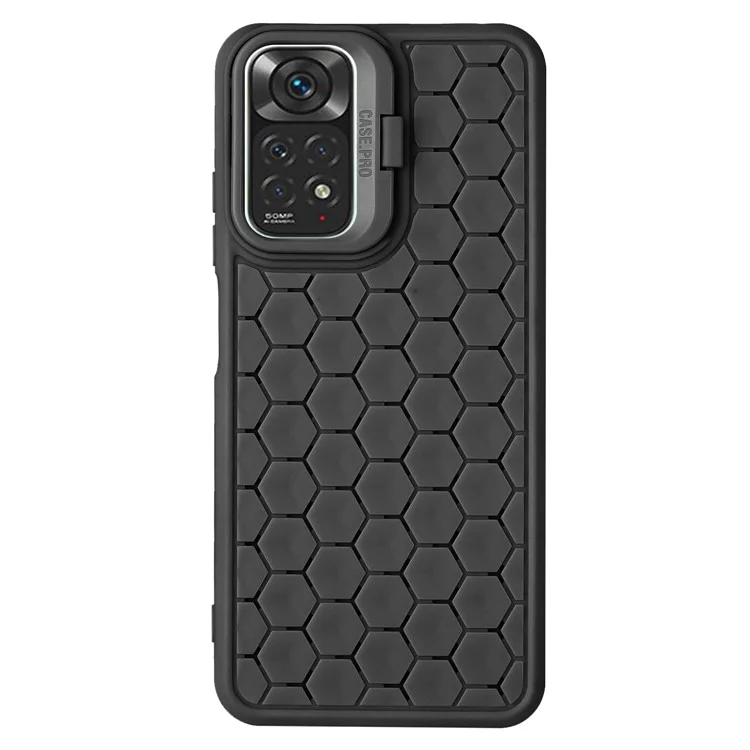 Para Xiaomi Redmi Note 11 Pro 4G (MediaTek) / 11 Pro 5G (Qualcomm) Kickstand Case Heat Dissipation TPU Phone Cover - Preto
