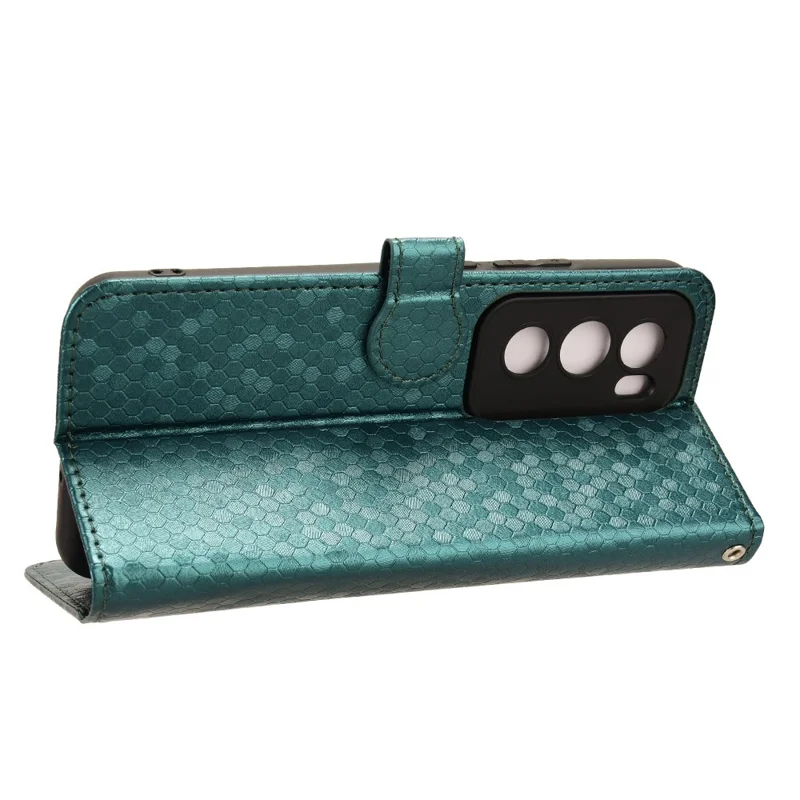 For Oppo Reno12 5G (Global) Case Dot Pattern Anti-Scratch PU Leather Phone Cover - Green