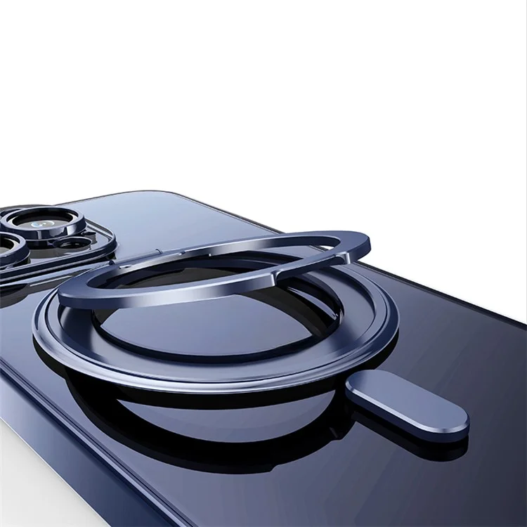 Магнитный чехол для iPhone 13 Pro с полной защитой камеры из PC+TPU, чехол для телефона с невидимой подставкой - синий