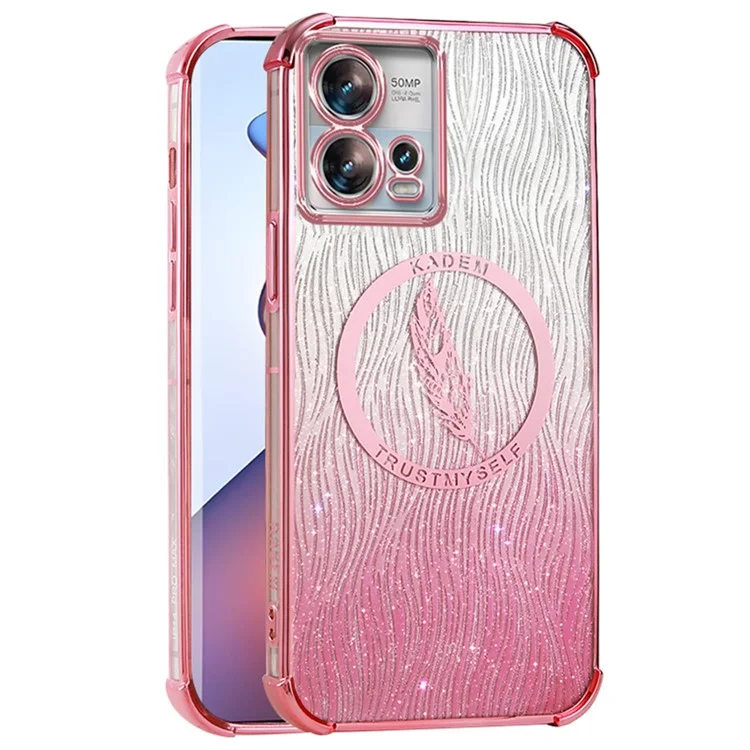 KADEM para Motorola Edge 30 Fusion 5G / Moto S30 Pro 5G Funda de TPU Suave Brillante Cubierta de Teléfono Chapado - Rosa