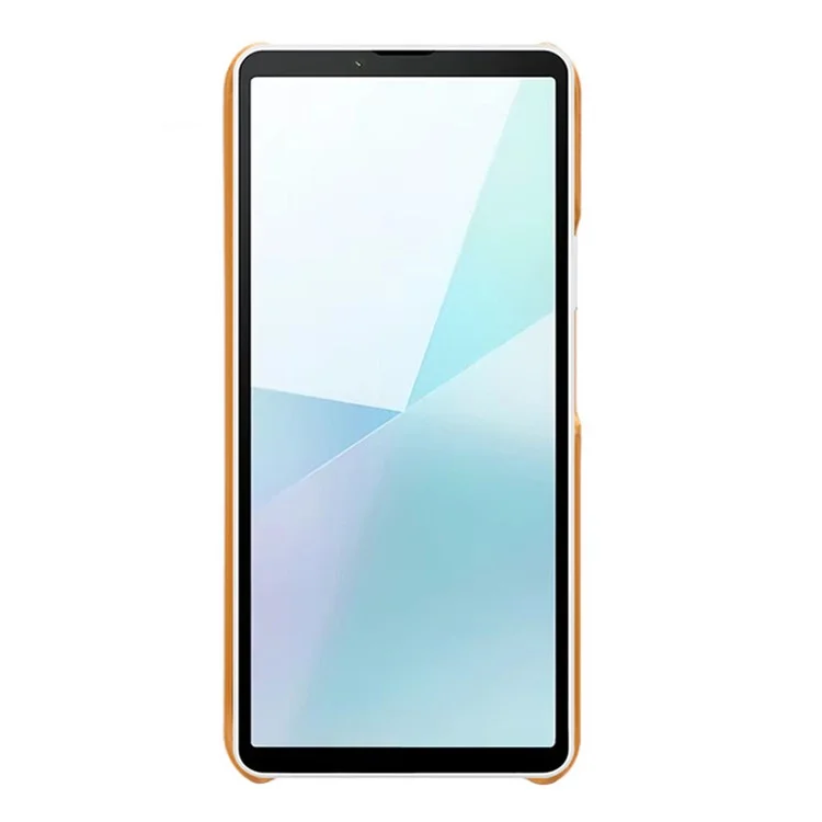 Pour Sony Xperia 10 VI Etui en Cuir Enduit de PC Housse de Protection Arrière Double Fentes pour Cartes - Orange