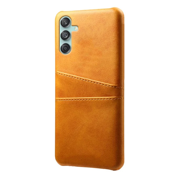 Para Samsung Galaxy M55 5G / C55 5G / F55 5G Funda Tarjetero Cuero+PC Funda de Teléfono - Naranja