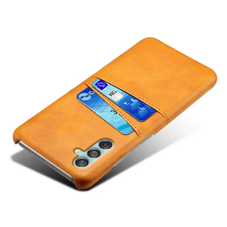 Para Samsung Galaxy M55 5G / C55 5G / F55 5G Funda Tarjetero Cuero+PC Funda de Teléfono - Naranja