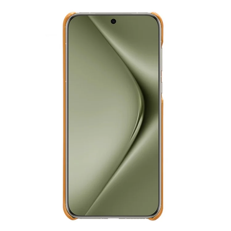 Para Huawei Pura 70 Ultra Case com 2 Slots para Cartão Couro PU + Shell PC Duro Ultra Fino - Laranja