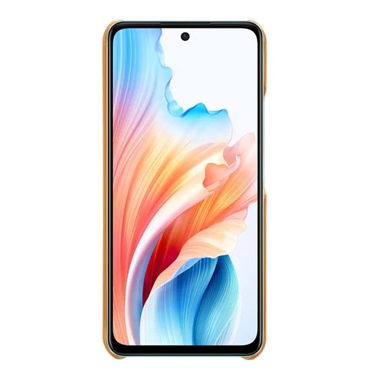 For Oppo A79 5G / A2 5G Shockproof Case Leather+PC Slim Phone Cover with Card Slots - Orange