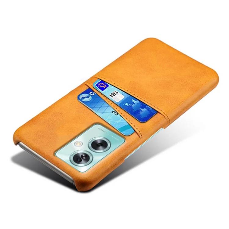 For Oppo A79 5G / A2 5G Shockproof Case Leather+PC Slim Phone Cover with Card Slots - Orange