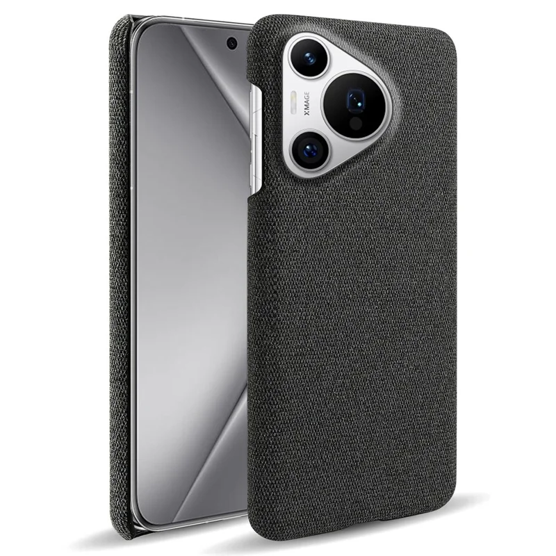 For Huawei Pura 70 Pro / Pura 70 Pro+ Case Cloth+PC Hard Phone Cover - Black