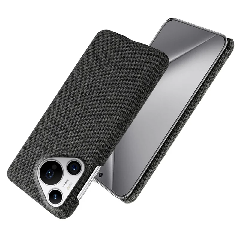 For Huawei Pura 70 Pro / Pura 70 Pro+ Case Cloth+PC Hard Phone Cover - Black