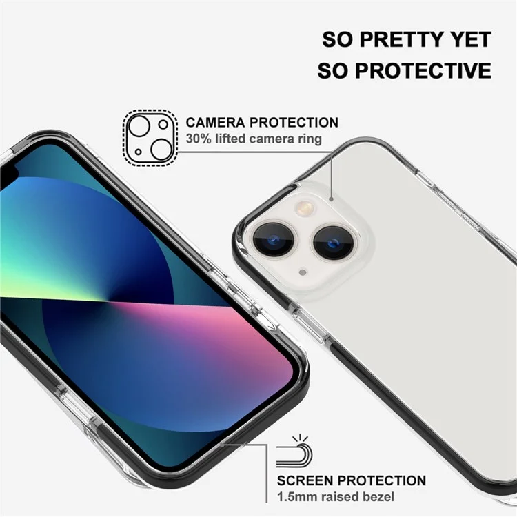 Bi-color Smartphone Case Для Iphone 13 6,1 Дюйма, Противоречивая Прозрачная Мягкая Крышка Мобильного Телефона TPU