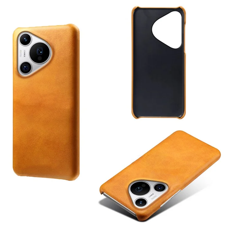 Per Huawei Pura 70 Pro / Pura 70 Pro+ Custodia Pelle Ultra-Sottile + Copertura PC Rigida - Arancione