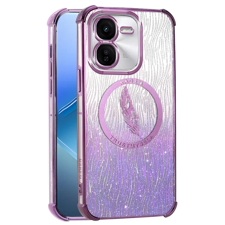 KADEM Per vivo iQOO Z9x 5G TPU Case Elettroplaccatura Glittery Slim Phone Cover - Viola