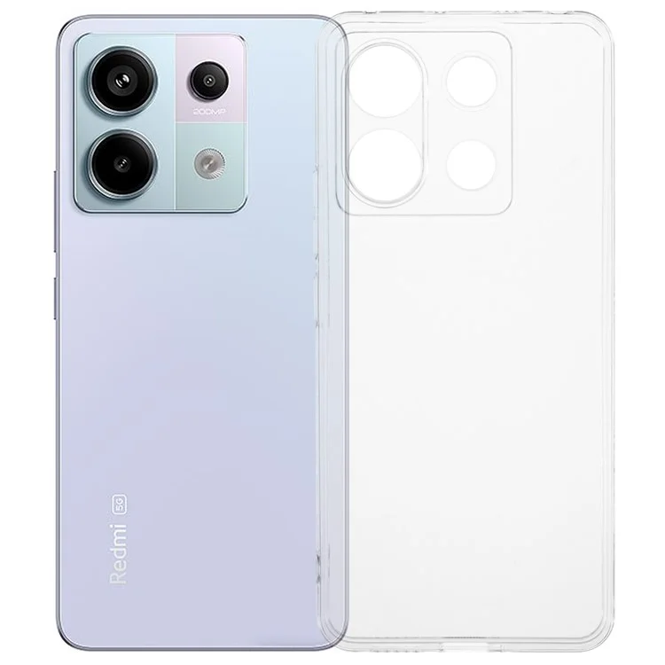 For Xiaomi Redmi Note 13 Pro 5G / Poco X6 5G Case TPU Phone Cover Transparent Watermark-Free