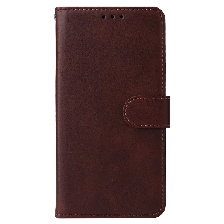 Para iPhone 16 Case PU Leather Stand Phone Cover com 3 slots para cartões Carteira - Marrom