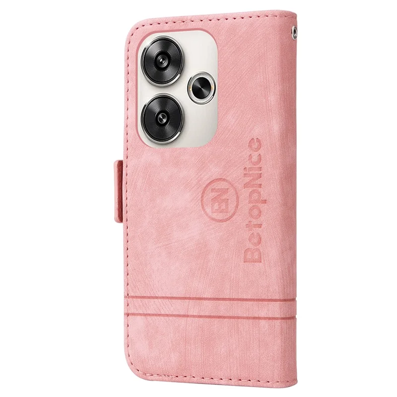 BETOPNICE 001 for Xiaomi Redmi Turbo 3 5G / Poco F6 5G Case Handbag Leather Flip Phone Cover - Pink
