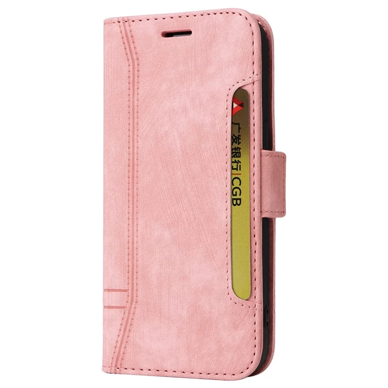 BETOPNICE 001 para iPhone 16 Pro Max Case Wallet Leather Phone Cover com Alça - Rosa