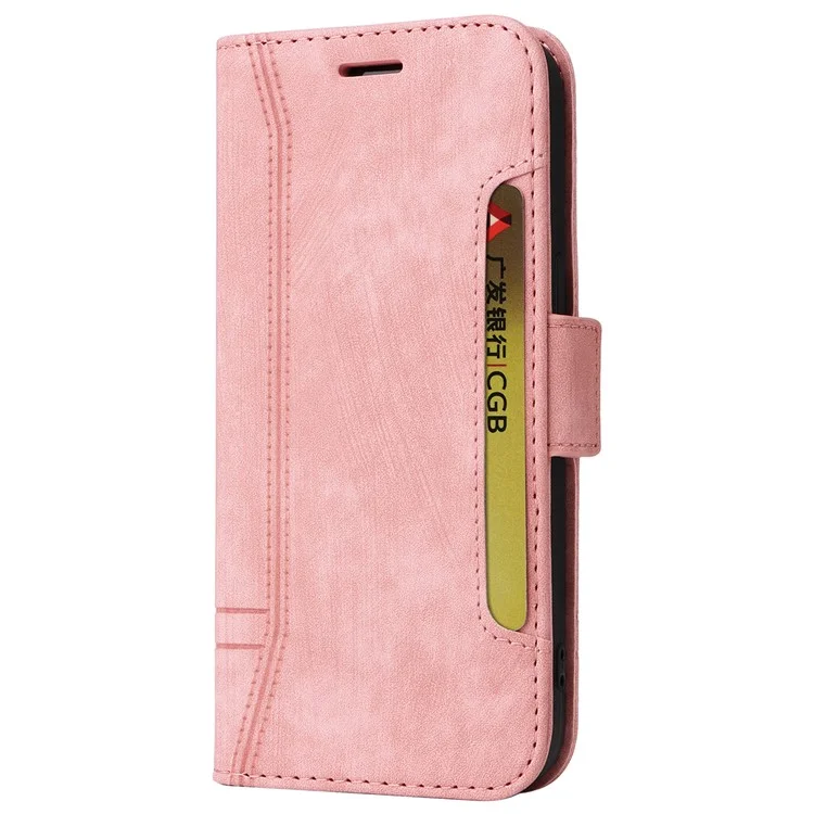 BETOPNICE 001 for iPhone 16 Pro Stand Case Leather Flip Phone Cover - Pink