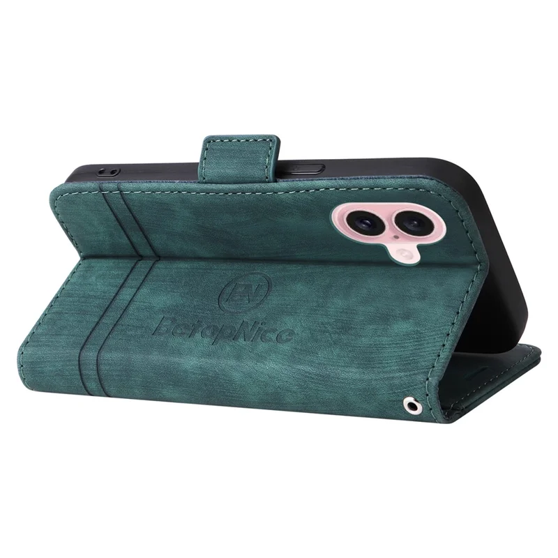 BETOPNICE 001 for iPhone 16 Case Leather Phone Cover Handbag Flip Stand Protective - Green