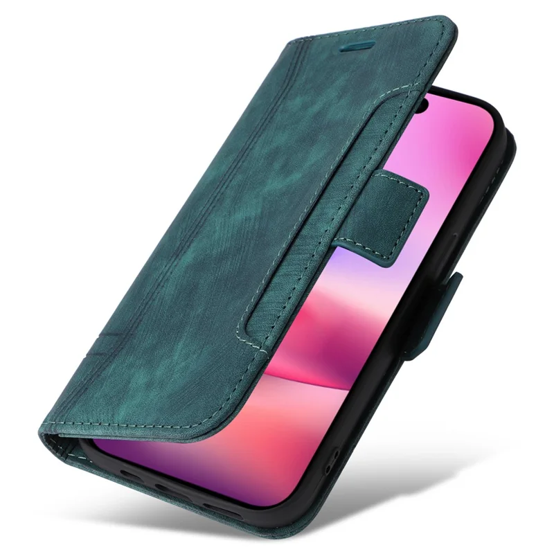 BETOPNICE 001 for iPhone 16 Case Leather Phone Cover Handbag Flip Stand Protective - Green