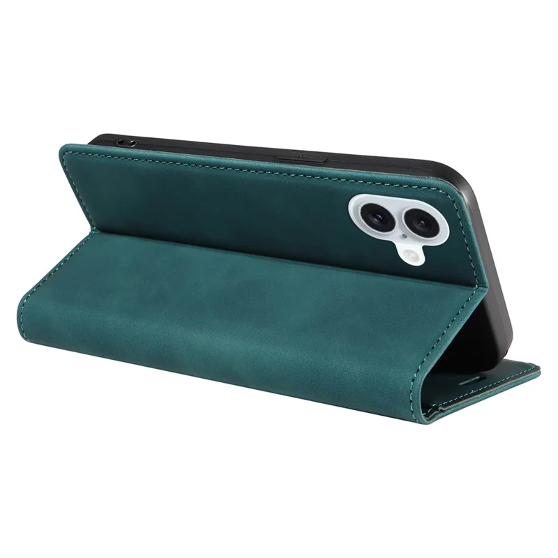 BETOPNICE 003 For iPhone 16 Plus Case RFID Blocking PU Leather Phone Cover - Green