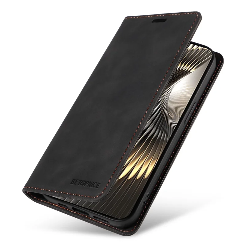 BETOPNICE 003 For Xiaomi Redmi Turbo 3 5G / Poco F6 5G Case RFID Blocking Leather Phone Cover - Black