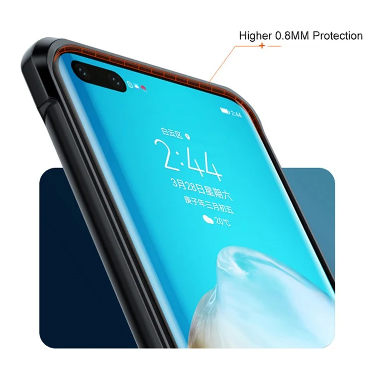 Étui de Téléphone de la Série de Beetle Xundd Pour Huawei P40 Pro, TPU + Acrylique Découpe Précise Couverce de Téléphone Cellement