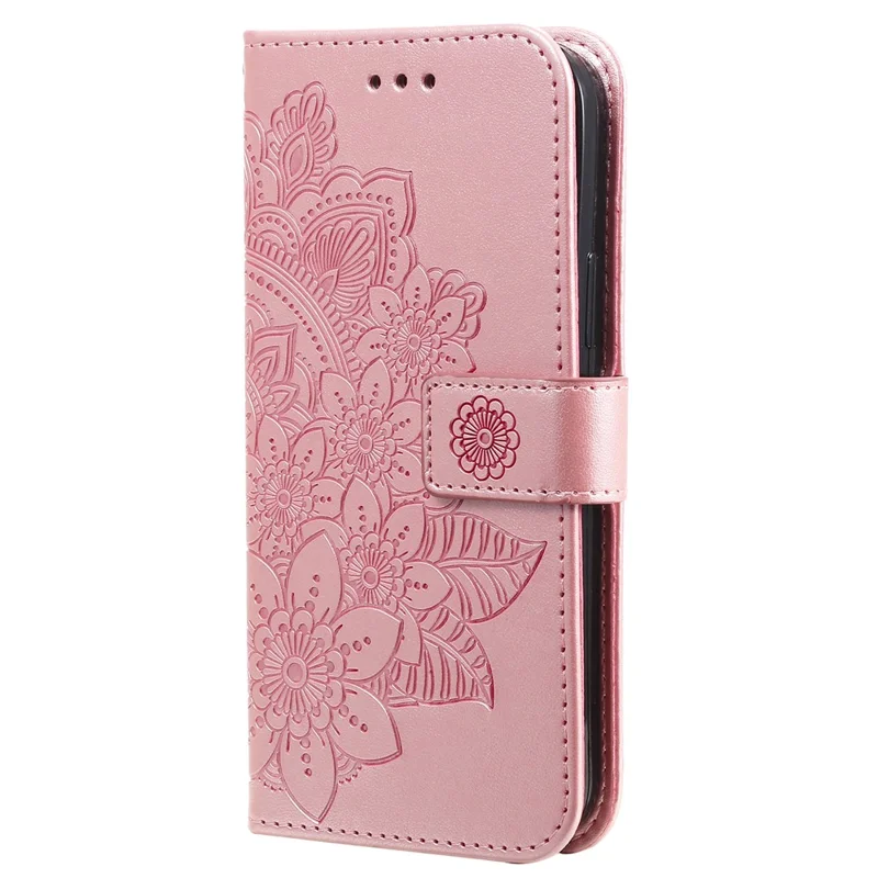 For iPhone 16 Plus Case Floral Pattern PU Leather Wallet Stand Phone Cover - Pink