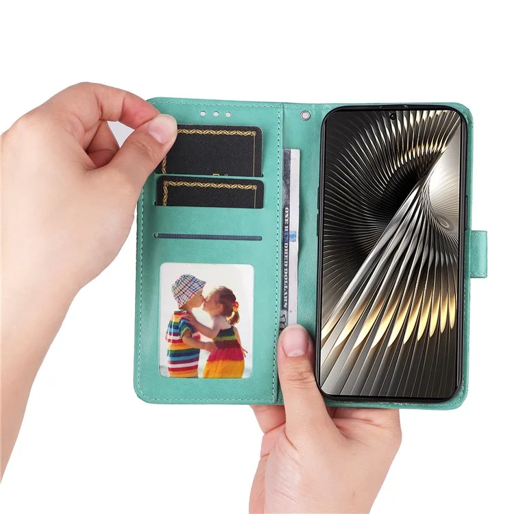 Для Xiaomi Redmi Turbo 3 5G / Poco F6 5G Case Sunflower Leather Wallet Phone Folio Cover - Green