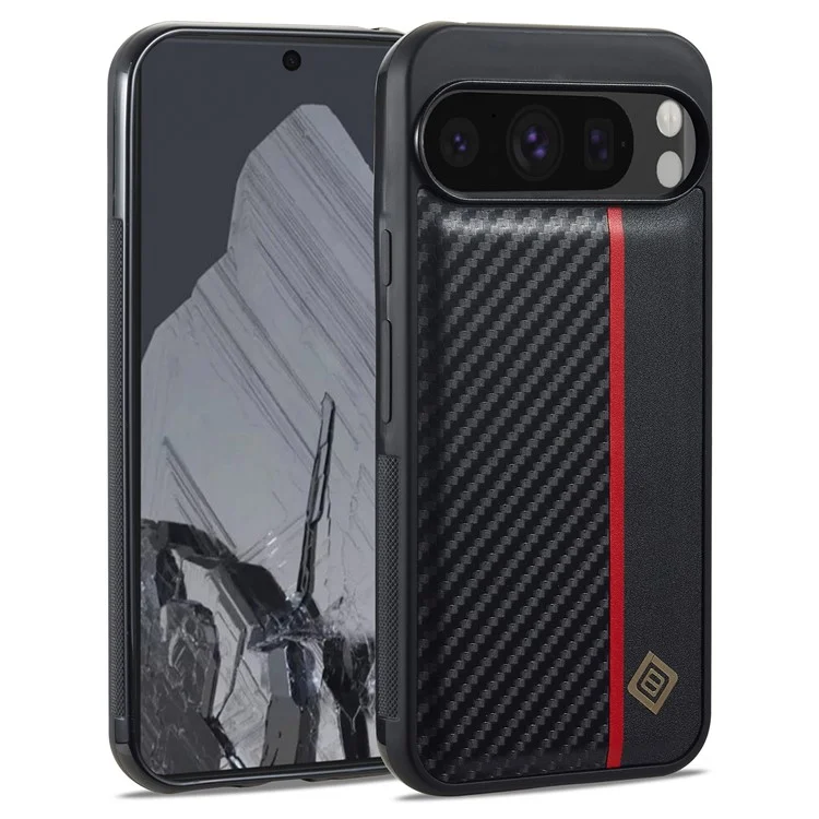 LC.IMEEKE Para Google Pixel 9 Pro XL Case Textura de Fibra de Carbono Capa Protetora de Telefone