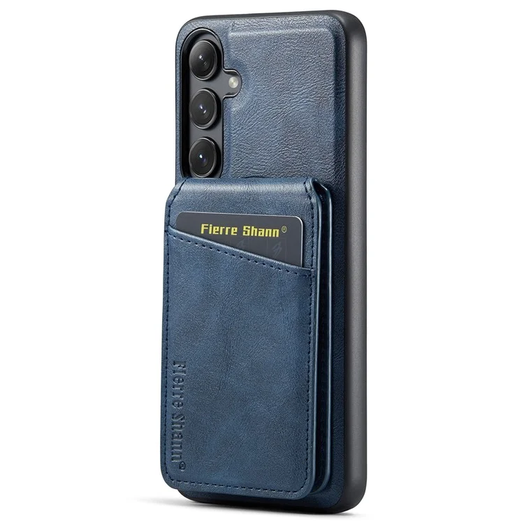 FIERRE SHANN 025 Style For Samsung Galaxy S24 Case PU+TPU Phone Cover Compatible with MagSafe Charging - Azul