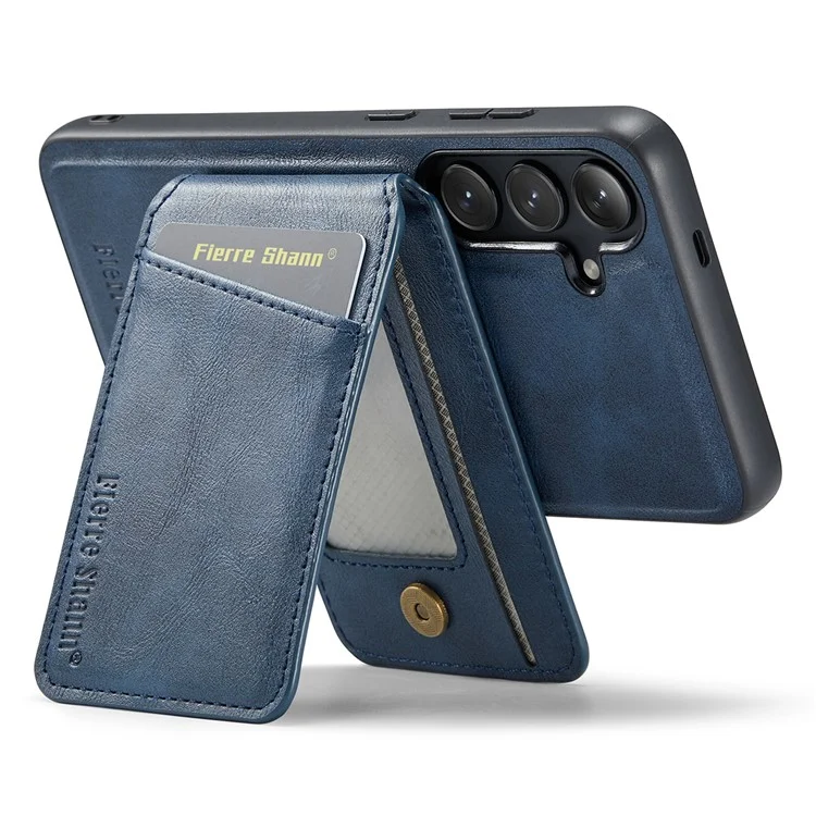 FIERRE SHANN 025 Style For Samsung Galaxy S24 Case PU+TPU Phone Cover Compatible with MagSafe Charging - Azul