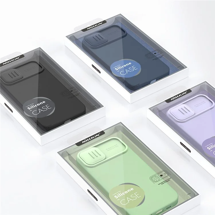 NILLKIN Magnetisches Gehäuse für iPhone 14 Plus, Slide Camera Protection PC + Silikonhülle kompatibel mit MagSafe - Grün